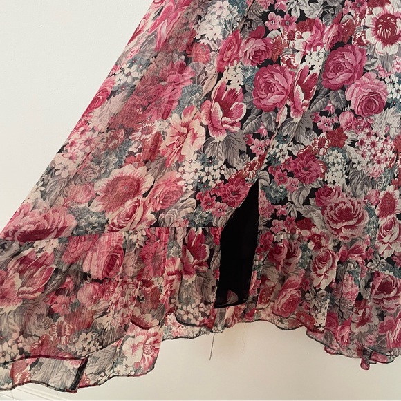 Zara Women’s Floral long sleeve Long Lined Dress Size M - Picture 5 of 16